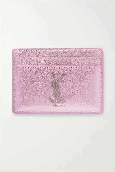 ysl pink cardholder|ysl pink metallic card holder.